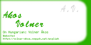 akos volner business card